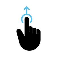 Finger swipe up icon, Vector, Illustration. vector