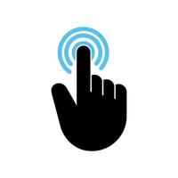 Finger touch screen gesture, Vector. vector
