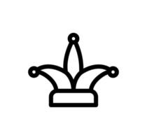 Jester hat linear icon . vector