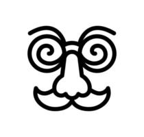 April fools day masks linear icon. vector