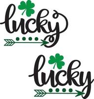 Lucky, Green Clover, So Lucky, Shamrock, Lucky Clover Vector Illustration File