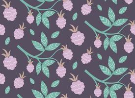 Seamless pattern with blackberries. Texture with berries in flat style. vector