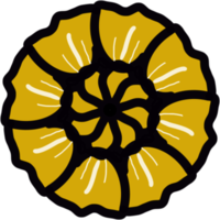 elemento flor amarilla icono png