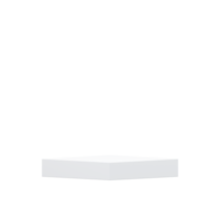 Pantalla de soporte de podio en blanco blanco 3d. pedestal minimalista o escena de exhibición para el producto actual y maqueta