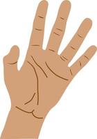 hand open palm Gesture finger hand sign vector