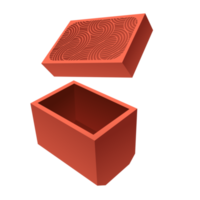 maqueta de caja estarcida png