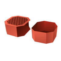 maqueta de caja estarcida png