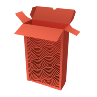 maqueta de caja estarcida png