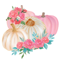 autunno zucca con fiore mazzo png