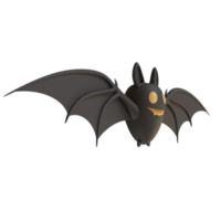 Rendu 3d de chauves-souris mignonnes pour la décoration de fête d'halloween png