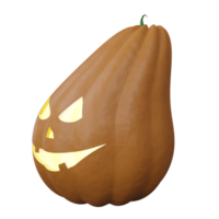 3d render ilustração de ícone de abóbora monstro para decoração de celebração de halloween png