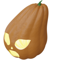 Illustration d'icône de citrouille monstre de rendu 3d pour la décoration de célébration d'halloween png