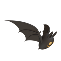 Rendu 3d de chauves-souris mignonnes pour la décoration de fête d'halloween png