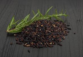 Raw wild rice photo