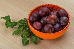 Plums in the bowl photo