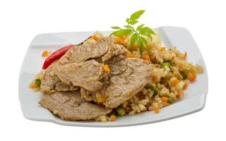 Fried rice with pork photo