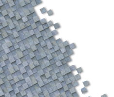 3d interpretazione Immagine di cubo marmo parete su bianca backgrounf png
