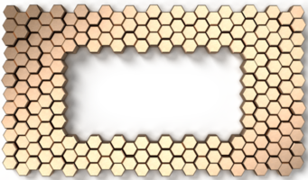Image de rendu 3D de forme solide hexagonale sur fond blanc png