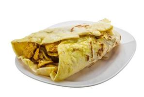 Shawarma on white photo