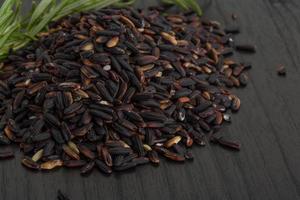 Raw wild rice photo