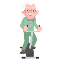 vecchio uomo fitness e esercizio png