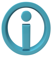information icon 3d rendering png