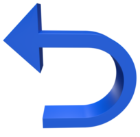 icono de flecha representación 3d png