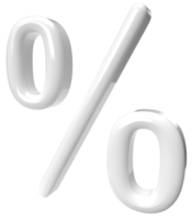 Prozent-Symbol 3D-Rendering png