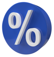Prozent-Symbol 3D-Rendering png