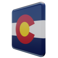 colorado rätt se 3d texturerad glansig fyrkant flagga png