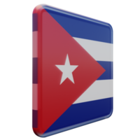 Cuba sinistra Visualizza 3d strutturato lucido piazza bandiera