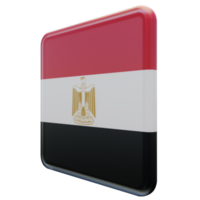 Egypte Rechtsaf visie 3d getextureerde glanzend plein vlag png