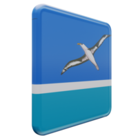Midway Islands Left View 3d textured glossy square flag png