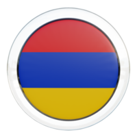 armenia 3d texturerad glansig cirkel flagga png