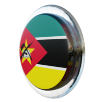 Mozambique Right View 3d textured glossy circle flag png