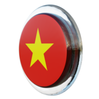 vietnam rechte ansicht 3d texturierte glänzende kreisflagge png