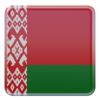 Belarus 3d textured glossy square flag png