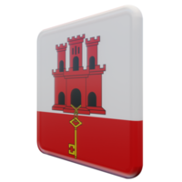 gibraltar vista direita bandeira quadrada brilhante texturizada 3d png