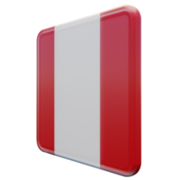 Peru Right View 3d textured glossy square flag png