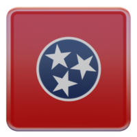 Tennessee 3d getextureerde glanzend plein vlag png