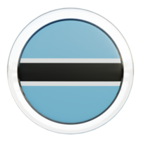 Botswana 3d textured glossy circle flag png