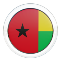 guinea 3d texturerad glansig cirkel flagga png