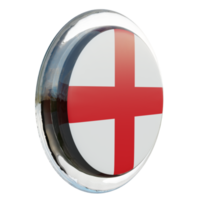 England Left View 3d textured glossy circle flag png