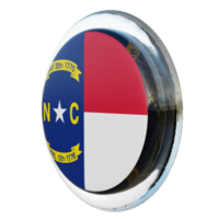 North Carolina Right View 3d textured glossy circle flag png