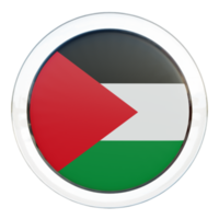 bandeira de círculo brilhante texturizado 3d palestina png