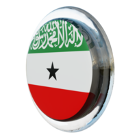 Somaliland Right View 3d textured glossy circle flag png