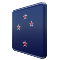 New Zealand Right View 3d textured glossy square flag png