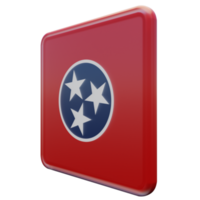 Tennessee Right View 3d textured glossy square flag png