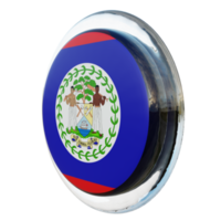 Belize Rechtsaf visie 3d getextureerde glanzend cirkel vlag png