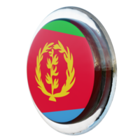 eritreia vista direita bandeira de círculo brilhante texturizado 3d png